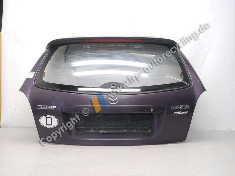 Mazda 323 F BJ 1998 5 türig original Heckklappe mit Scheibe violettgraumetallic